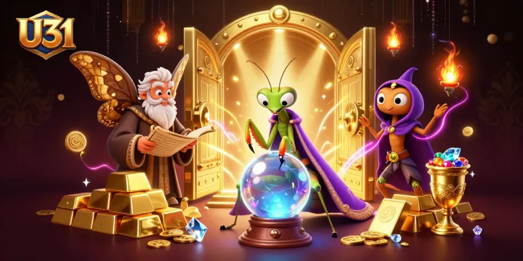 Experience U31's gambling excitement with vivid characters, treasures, and epic casino elements.