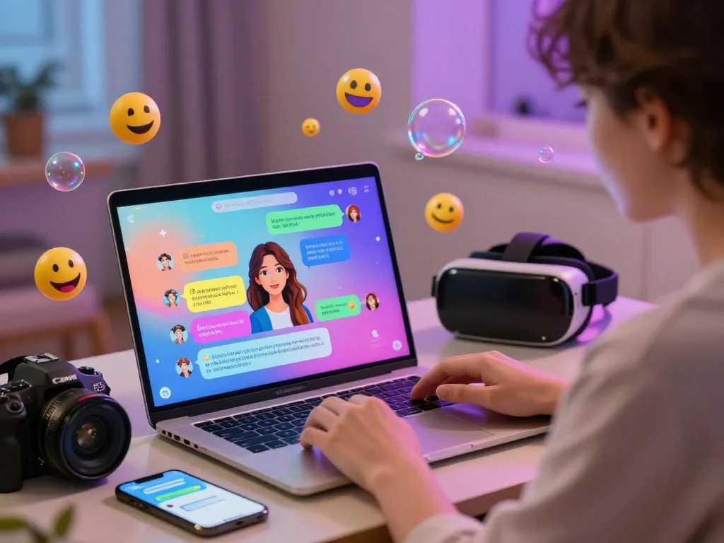 Interactive NSFW AI chat environment featuring lively digital avatars and immersive user interface.