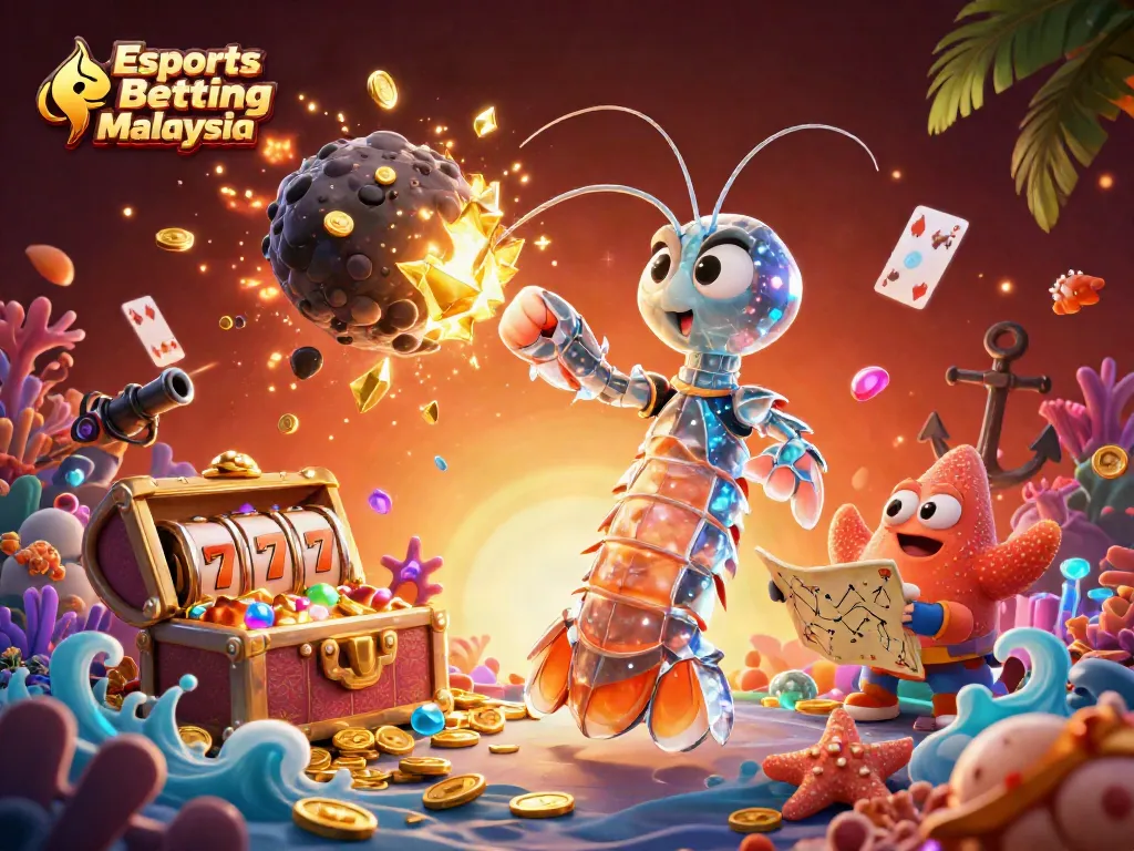 Engage in thrilling gameplay with Esports Betting Malaysia featuring vibrant elements and action-packed characters.