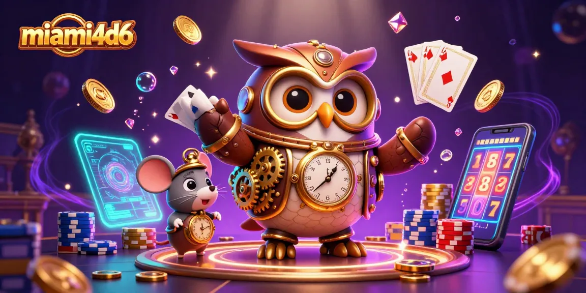 Experience the excitement of miami4d6 with a vibrant depiction of steampunk casino adventure.