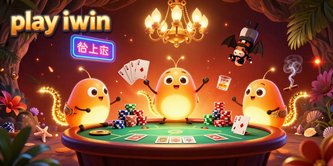 Play iwin at a vibrant cave casino with glowworms lighting up poker elements and an interactive bat dealer.