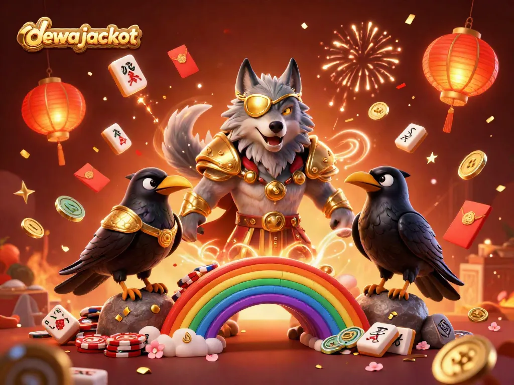 Slot jackpot dewa jackpot berkilauan dengan Odin dan dua burung gagak, memikat pemain di dunia perjudian.
