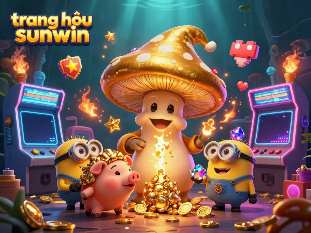 Experience the thrill of gaming at trang chủ sunwin with a vibrant casino-inspired scene filled with magic and treasures.