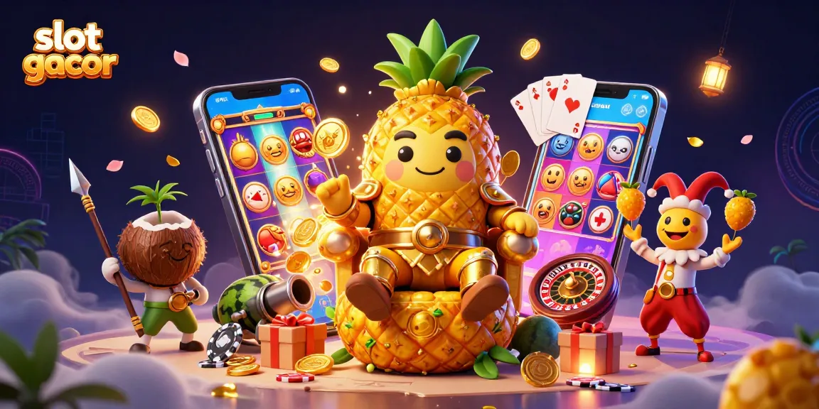 Menangkan slot gacor dengan karakter raja nanas dan jester di kasino pantai