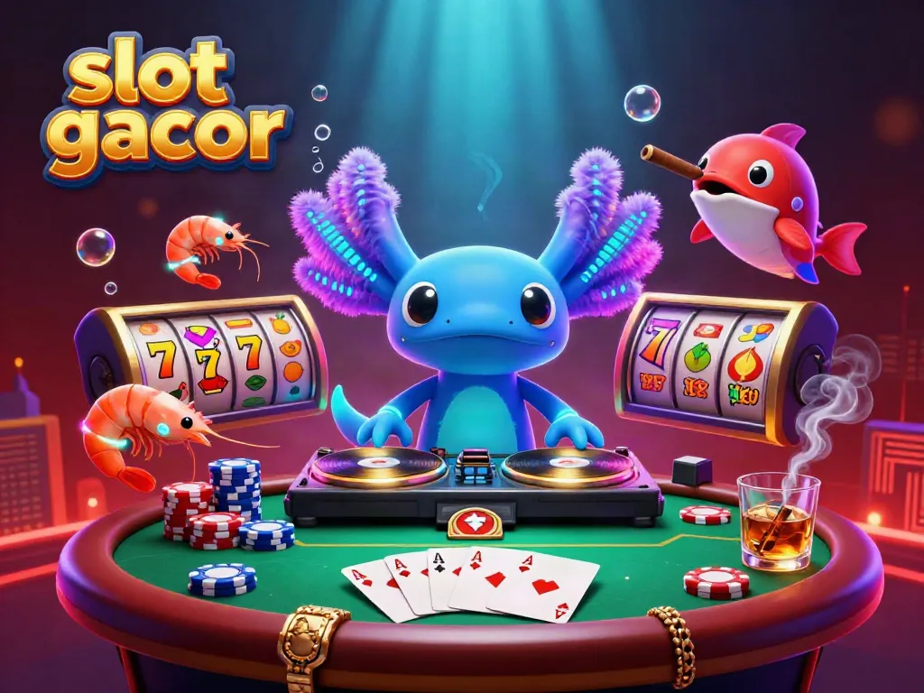 Experience exhilarating play with slot gacor in vibrant underwater casino scene featuring lively characters.