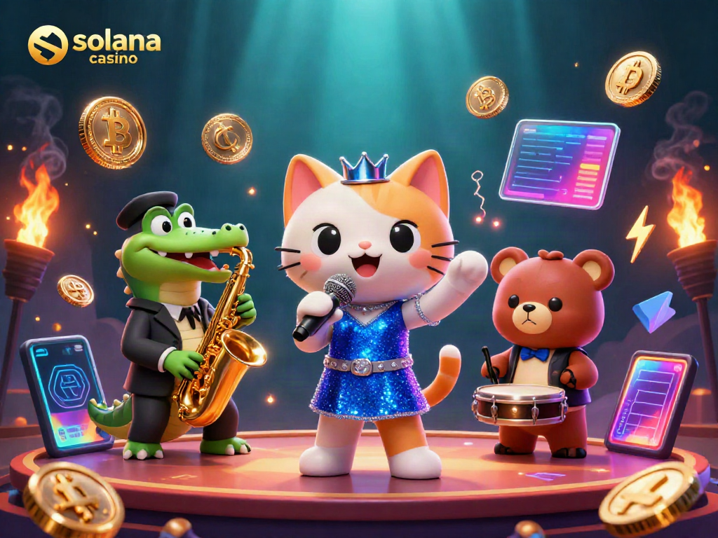 Engage in the solana casino experience with dynamic characters, coins, and rich visuals.