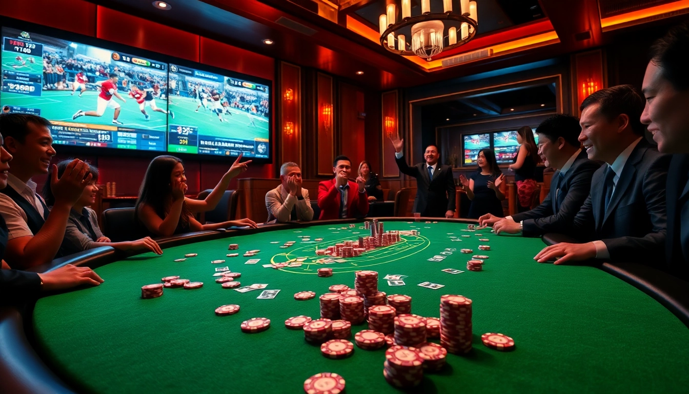 Engaged players enjoy a thrilling experience at RR 88 casino, surrounded by exciting gambling action.