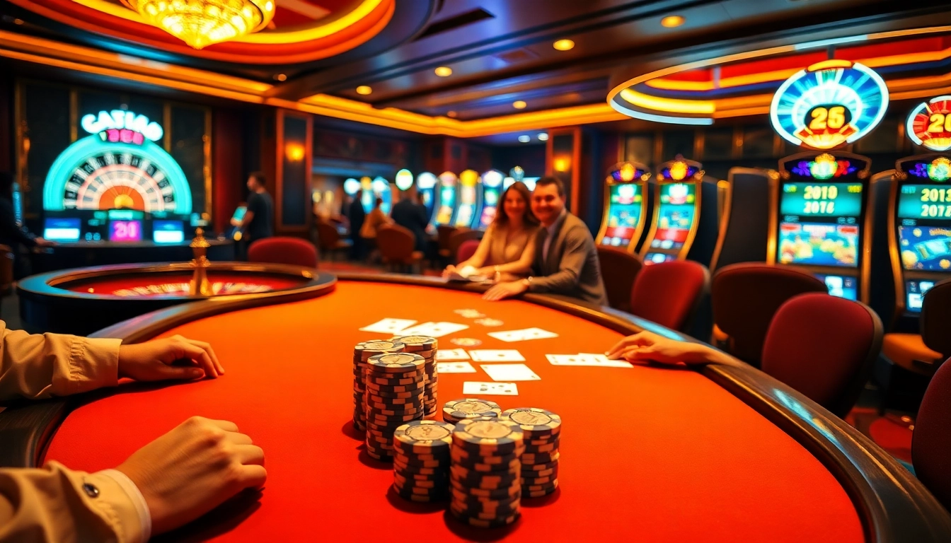 Experience the thrilling atmosphere of vn 88 with players enjoying high-stakes games at a luxurious casino table.