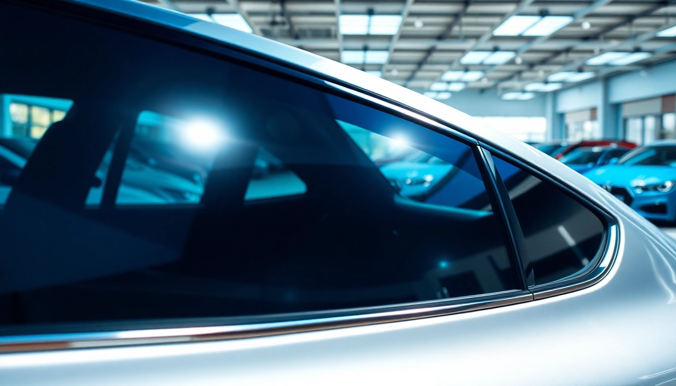 Enhance your view with window tint near me, showcasing sleek, tinted windows in a bright showroom.