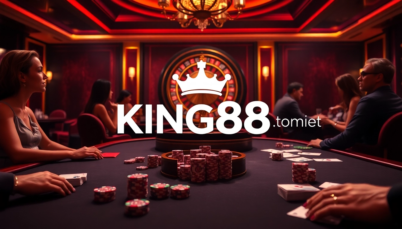 Experience thrilling gaming at King88 com with vibrant casino tables and engaging players.