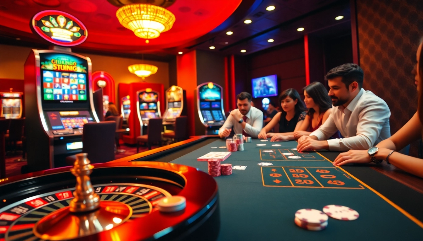 Experience the thrill of amanahtoto's professional casino environment with engaged players and vibrant gaming elements.