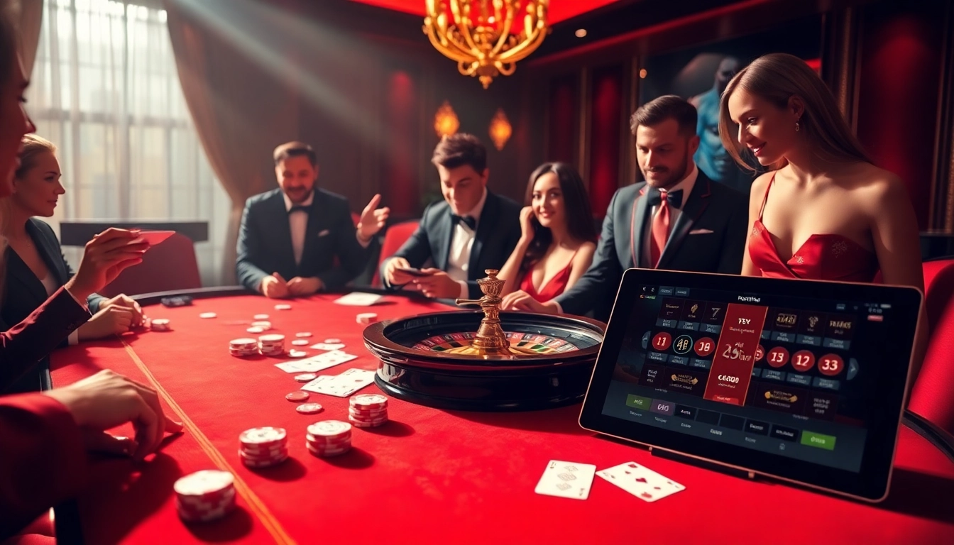 Engaging gamblers at a luxury casino game table experience the excitement of betting at https://mmoo1.de.com/.