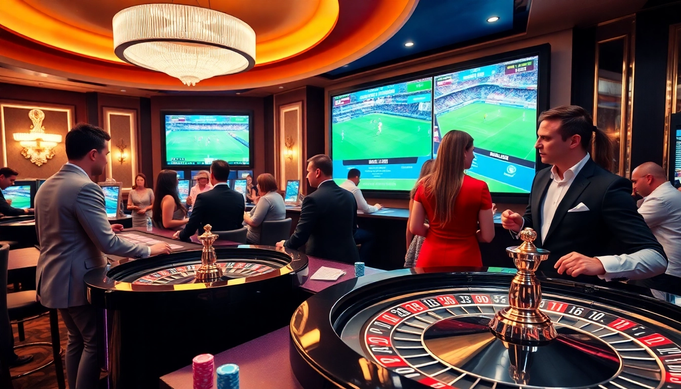 SBOBET91 bettors celebrating a win at a professional casino table with vibrant poker chips.