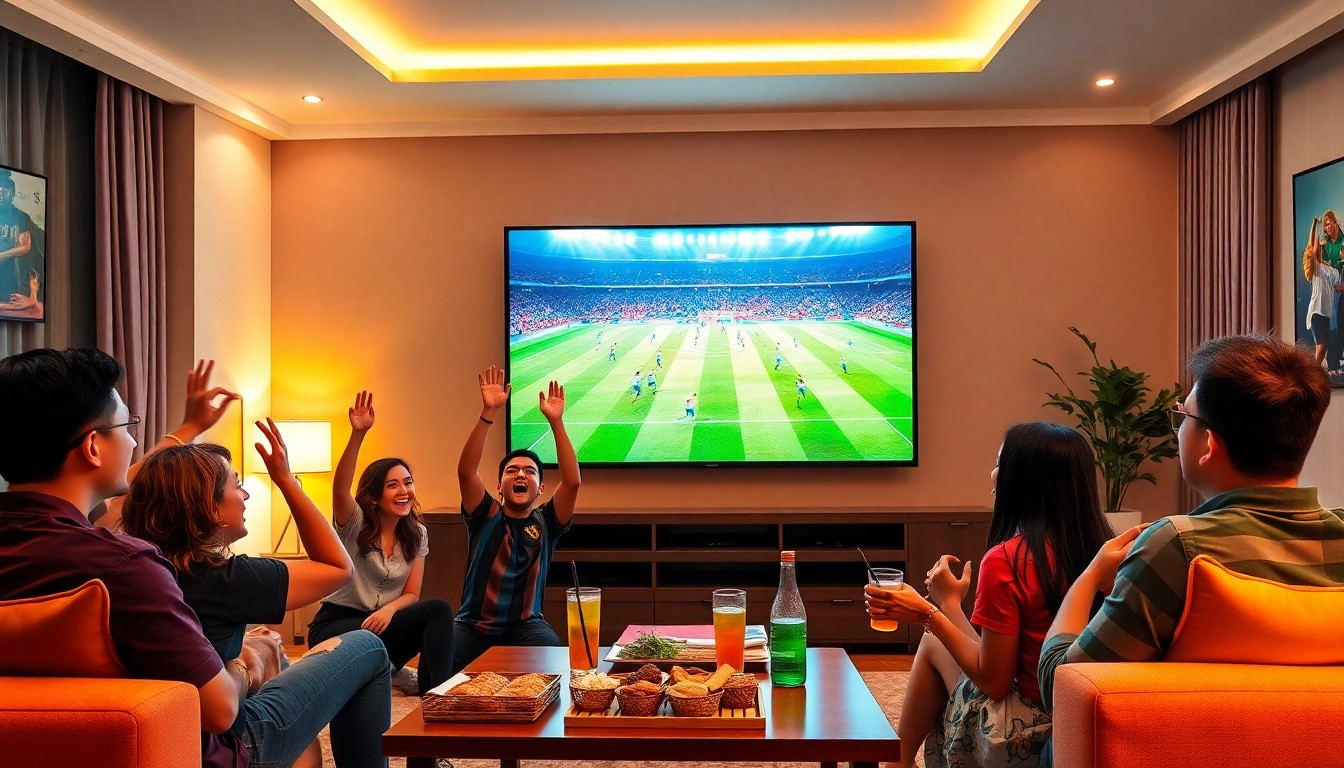 Experience thrilling football action with lương sơn tv in a cozy living room