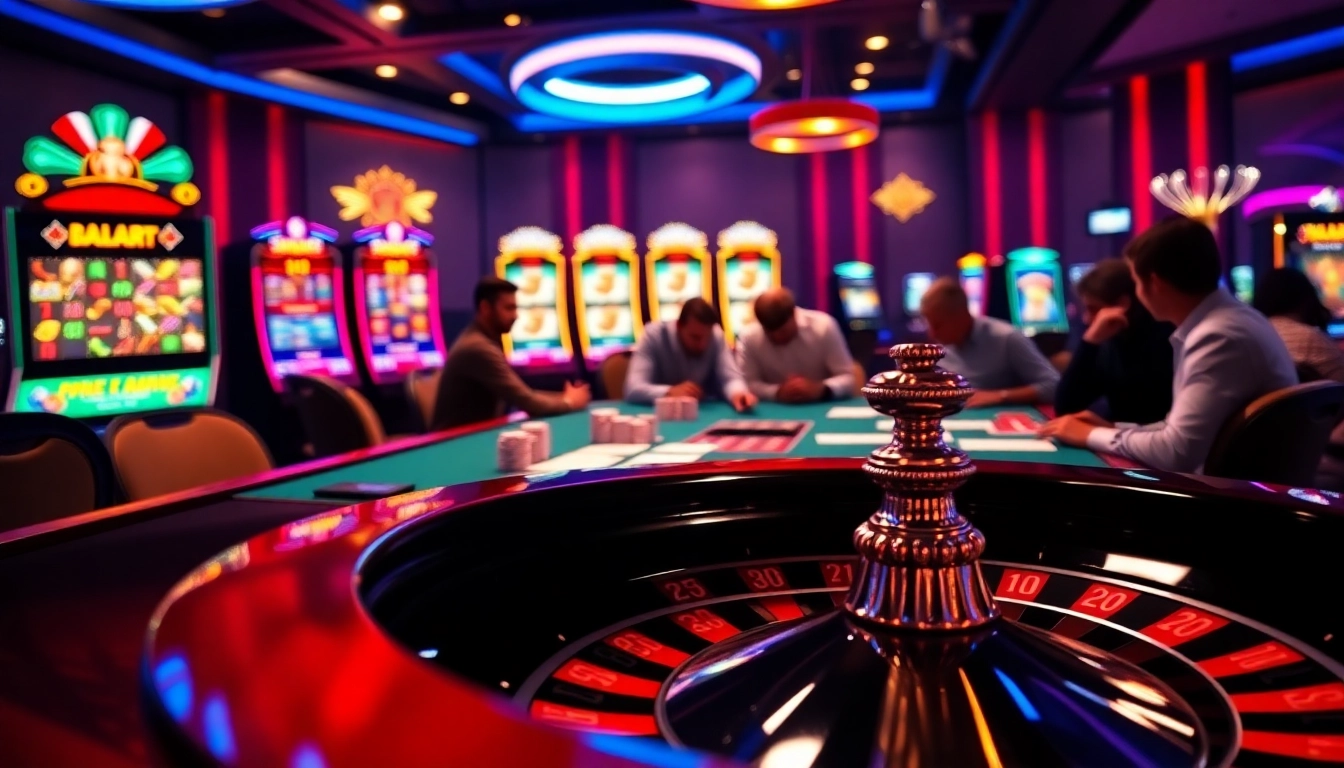 Experience link thabet at a vibrant casino table with poker chips and exciting games.