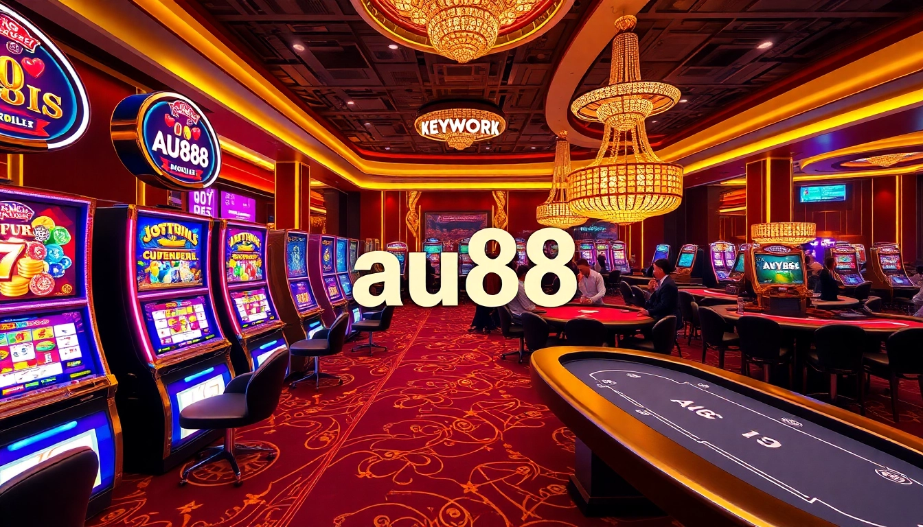 Experience thrilling gaming moments at au88's vibrant casino with exciting slot machines and interactive dealers.
