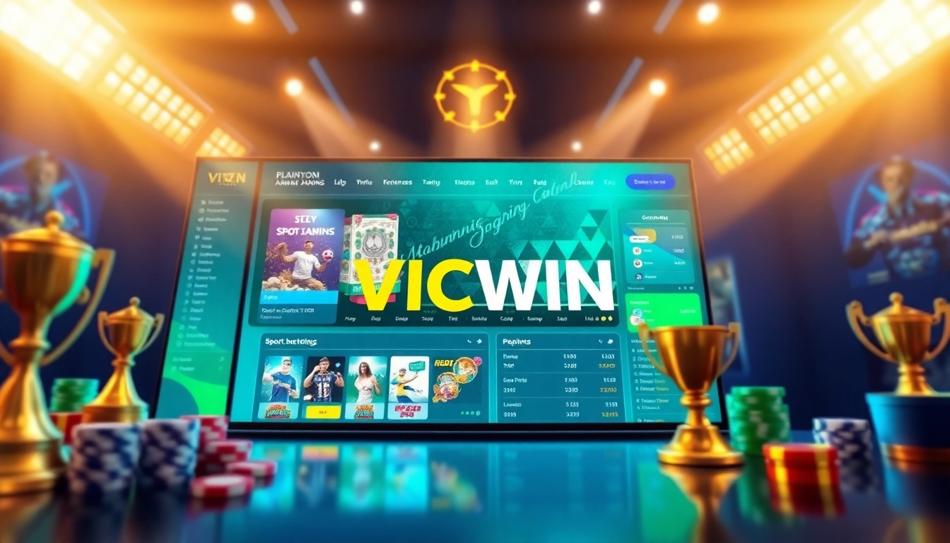 VICWIN online gaming interface featuring vibrant games and betting options.